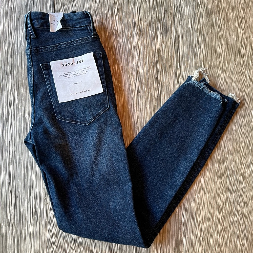 Good American Good Legs Blue Skinny Jeans Size 0/25